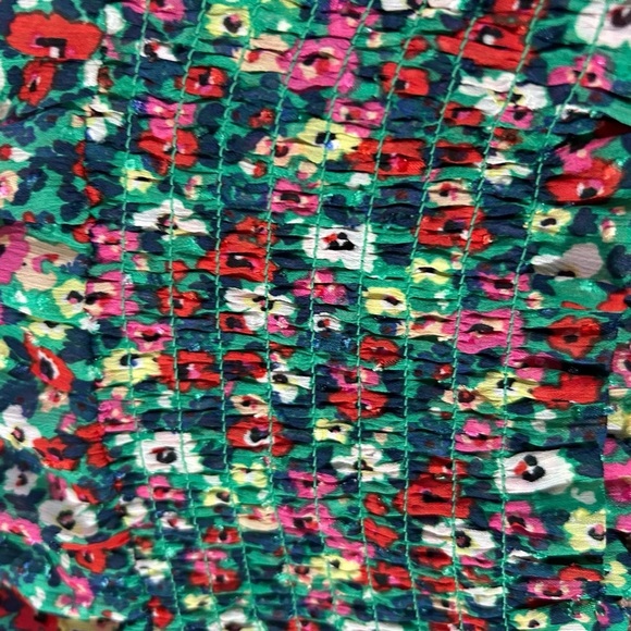 Rachel Zoe Floral Long Sleeve Top - Green and Red - Picture 6 of 12